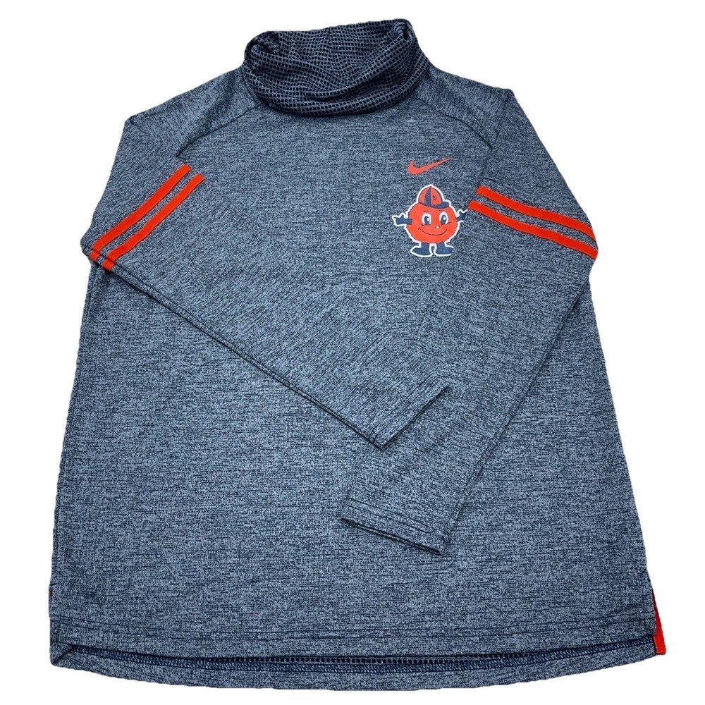 Syracuse Orange Shirt Women Large Blue Nike Pullover Turtle Neck Thermal‎ Ladies